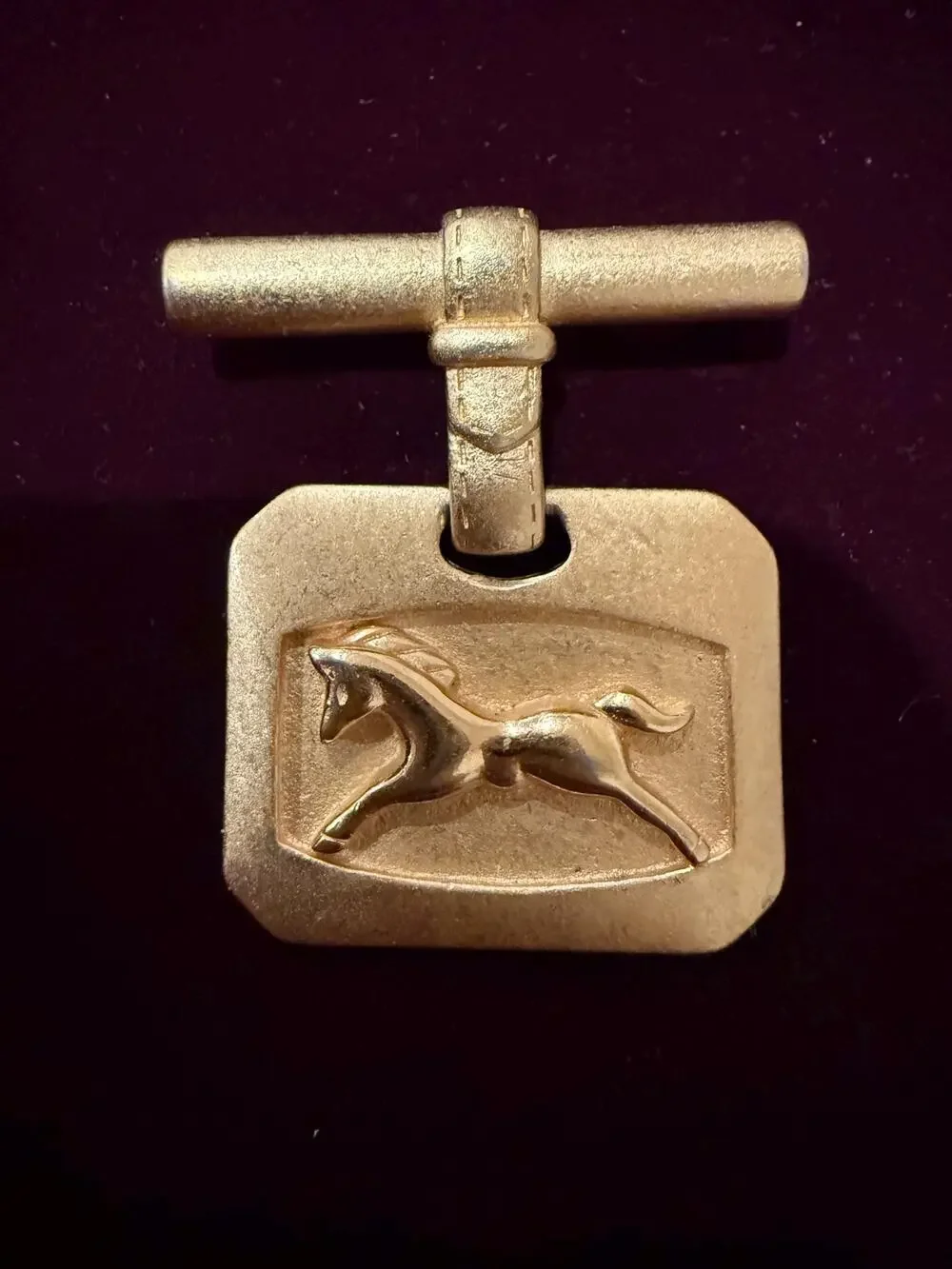 RARE Vintage 1970’s Monet Equestrian Horse Charm Brooch pin collectable signed